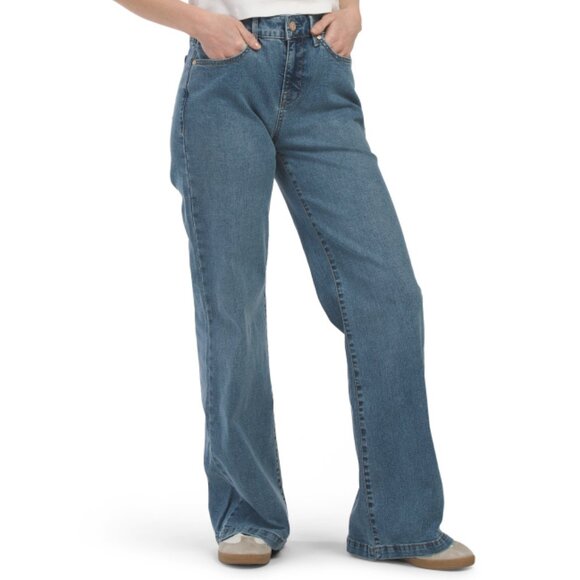 SEVEN7 Oxford Blue Bella Wide Leg Jeans